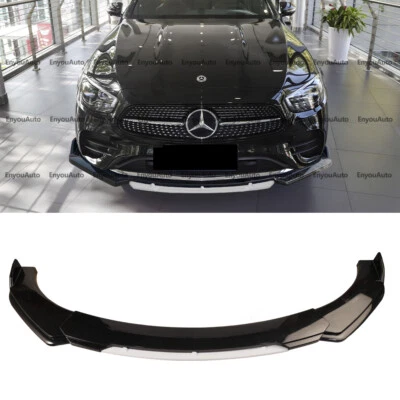 For Mercedes-Benz GLA200 GLA250 Front Bumper Lip Spoiler Splitter Black White - Imagem 1 de 4