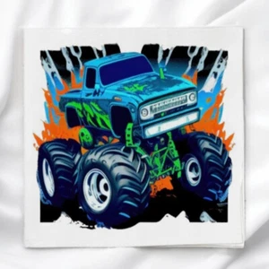 Monster Truck Fabric Panel for Quilting Sewing Crafting Quilt Block 15064133467 - Picture 1 of 2