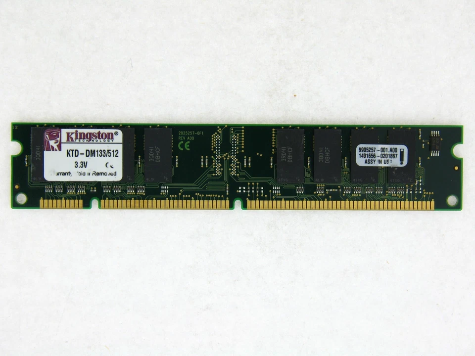 Kingston KTD-DM133/512 MB SDRAM Non ECC PC-133 133Mhz Memory - Image 1 of 1