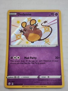 Tarjeta Pokémon Dedenne SV051/SV122 - Shining Fates - Holo Brillante Rara Casi Como Nueva - Imagen 1 de 2