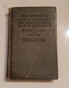 Vintage Manual of Pariamentary Practice (1914) with no loose pages! Leave this - Picture 1 of 1