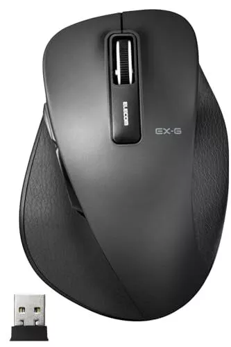 MPN: Elecom Wireless Mouse Silent Handful Extreme L Size 5 Button Black - Image 1 of 4