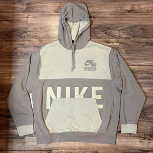 NIKE Hombres XL Beige Sudadera con Capucha Pullover Sudadera Suéter Club Polar Ropa Deportiva - Imagen 1 de 12