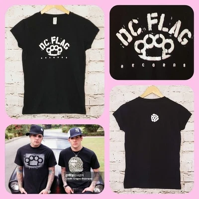 Camisa muñeca bebé Joel Benji Madden Y2K Good Charlotte DC Flag Records negra rosa Foto 1 de 4