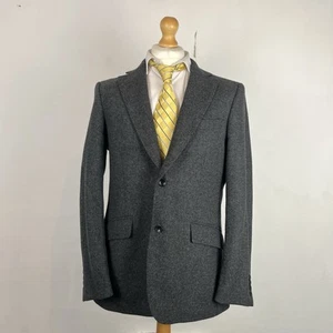Charles Tyrwhitt Moon Tweed Blazer Jacket Men's 42L Grey Sporting Country Slim - Picture 1 of 16