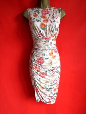 Phase Eight pink floral bodycon pencil dress size 14 - Image 1 of 4