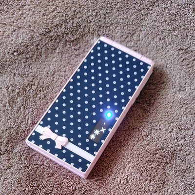 Teléfono abatible Docomo serie ESTILO Fujitsu F-06D rosa feliz para niñas probado JPN Foto 1 de 4