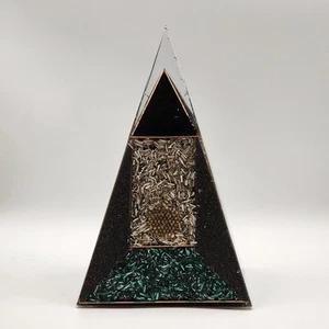 Orgonit Pyramide XXL - Einzigartiger Energiewandler, Kristallkraft, mit Blume des Lebens - Bild 1 von 9