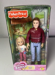 NEW Fisher Price Loving Family Dollhouse DAD & SISTER GIRL MAN DOLL 2006 NIB - Picture 1 of 4