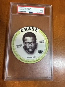 1976 Crane Disc Walter Payton Rookie Card RC PSA 9 Mint Chicago Bears - Picture 1 of 13