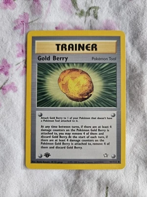 Pokemon Cards: Neo Genesis 1st Edition Uncommon: Gold Berry 93/111 - Image 1 of 2