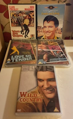 5 Elvis DVD Love Me Tender Flaming Star Wild Country Vegas Frankie & Johnny NEW - Image 1 of 2