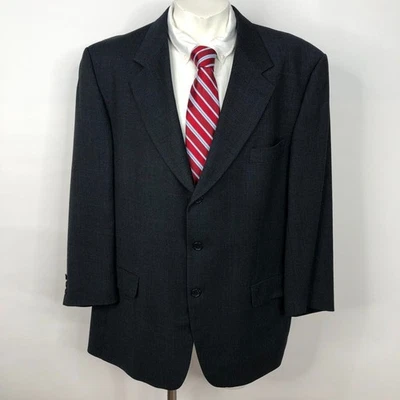 YSL Yves Saint Laurent XL/2XL Men 100% Wool Three Button Sport Suit Coat Jacket - Image 1 of 4