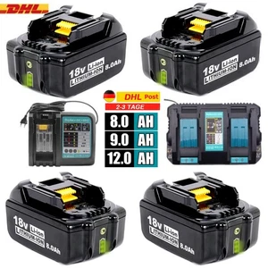18V 12Ah 8.0AH Akku Für Makita BL1850 BL1830 BL1860B Led Anzeige Ladegerät DHL - Bild 1 von 26