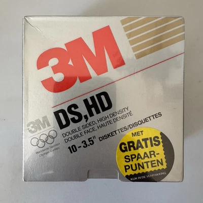 10x 3M Floppy Disk High Density DS HD 3.5” IBM Formatted Diskettes Sealed Pack 2 - Image 1 of 3