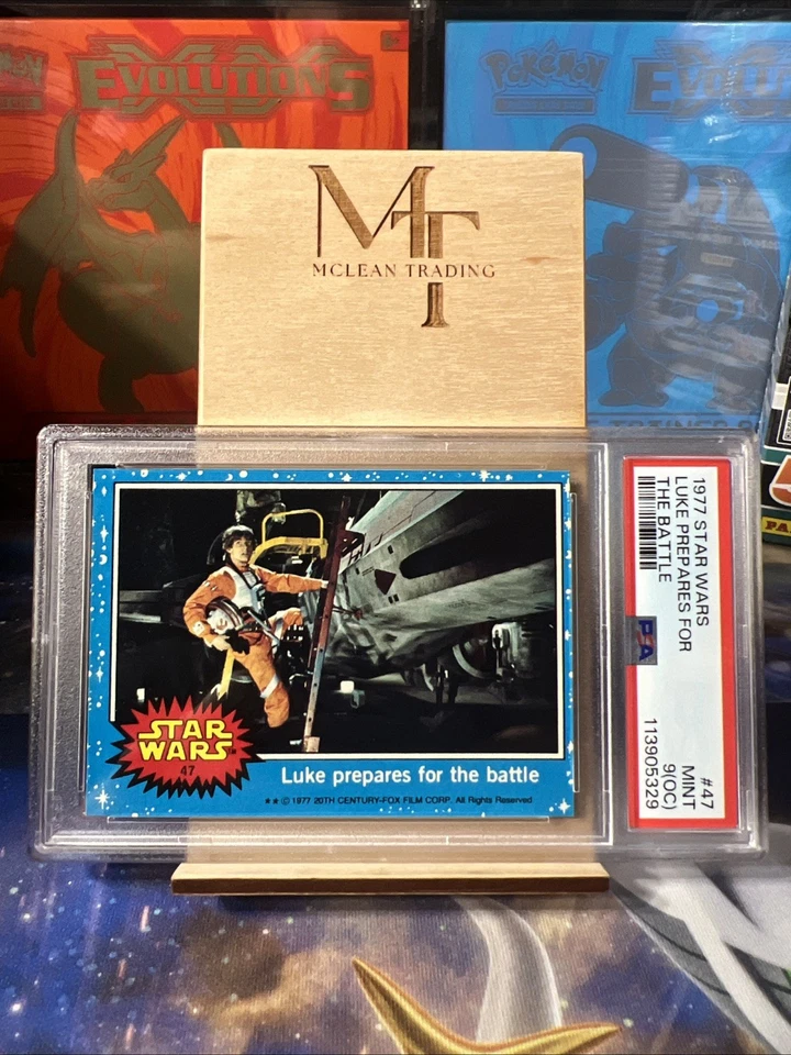 1977 Topps Star Wars Luke Prepares For The Battle No. 47 PSA 9 Mint (OC)  - Image 1 of 3