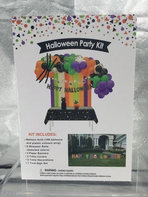 Kit de festa tema feliz Halloween pacote com 123 peças - Imagem 1 de 4