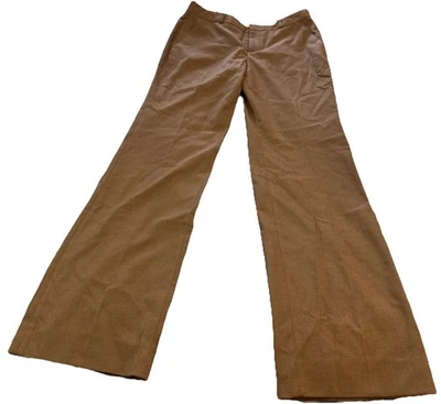 Banana Republic 女式 Logan 曲线合身裤子 4 码棕色打褶裤 — 第 1/4 张图片