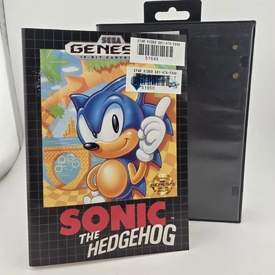Sonic the Hedgehog - только чехол - Sega Genesis - Slip Art - Hang Tab (без игры) - Изображение 1 из 4