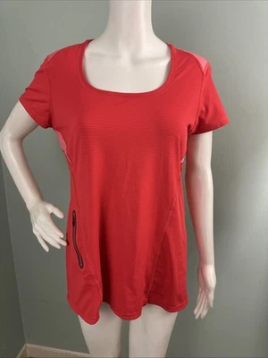 Blusa feminina REI caminhada malha coral brilhante inserção com zíper bolso tamanho grande - Imagem 1 de 4