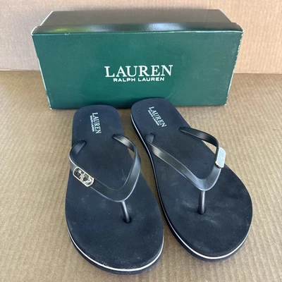 Zapato Sandalia LAUREN RALPH LAUREN EDAN Negro Mate Mujer’s Talla 9  Foto 1 de 4