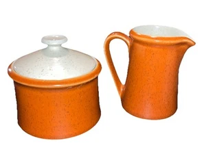 Premiere Dura Stein Milchkännchen & Zucker 3-teiliges Set Orange P 9260 Steinzeug Japan_J2 - Bild 1 von 9