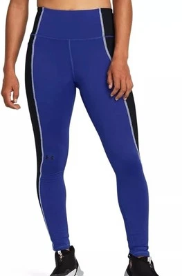 Under Armour 女式大号火车 CW 腿压缩打底裤蓝色黑色 — 第 1/4 张图片