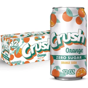 Crush koffeinfrei Null Zucker Orange Soda Pop, 12 fl oz, 12 Pack Dosen. - Bild 1 von 9
