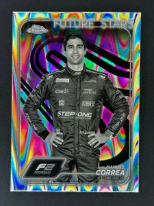 2024 Topps Chrome Formula 1 F2 Drivers #34 Juan Manuel Correa Black and White - Picture 1 of 3