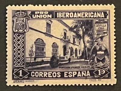 Travelstamps: 1930 Spain Stamps Scott #445 - 1Pta Mint MNH OG - Image 1 of 4