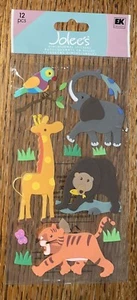 RARE Jolees SAFARI Animals WILDLIFE ZOO TIGER BEAR Elephant Giraffe 3D Stickers - Picture 1 of 6