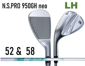 LEFT HANDED BRIDGESTONE BITING SPIN WEDGE 52 & 58 SET S-FLEX N.S.PRO 950GH neo - Picture 1 of 9