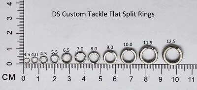 100 Split Rings fishing  lure and hook connectors stainless steel 3.5 to 12.5 - Image 1 of 4