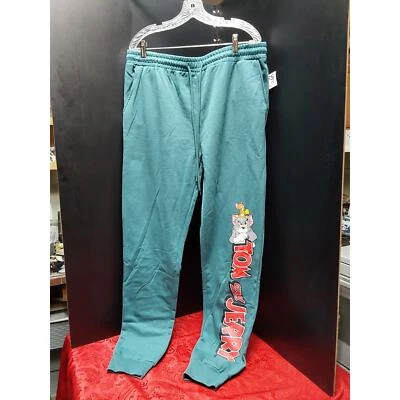 Tom y Jerry Personajes de Dibujos Animados Damas Talla XL Pantalones de Sudadera Verde Nuevos con Etiquetas  Foto 1 de 4