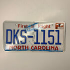 North Carolina “First In Flight”License Plate DKS-1151 EXPIRED 2016 Rare EUC