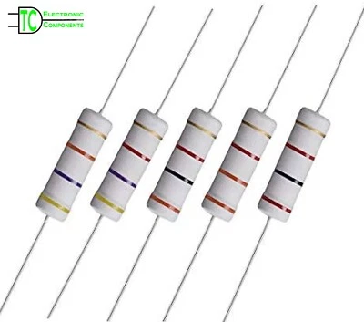 5 Watt Carbon Film Resistors 5% 148 Values available 0.1 ohm to 10M ohm - Image 1 of 4