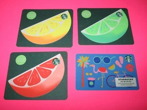 4 STARBUCKS Geschenkkarte 2020 SOMMER DIE CUT & Flamingo Set - ohne Wert - Brandneu! - Bild 1 von 1