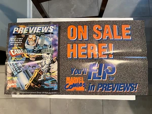 Previews Magazin Promo Poster Marvel Comics 1993 35 x 18 unbenutzt Promo - Kabel - Bild 1 von 5