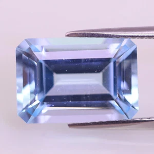 7.02cts IF Clean! Beautiful Rich Blue! Natural Unheated Aquamarine -Brazil 13x9! - Picture 1 of 5