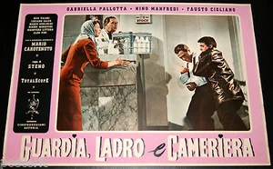 fotobusta film GUARDIA LADRO E CAMERIERA Nino Manfredi Fausto Cigliano 1956 - Picture 1 of 1
