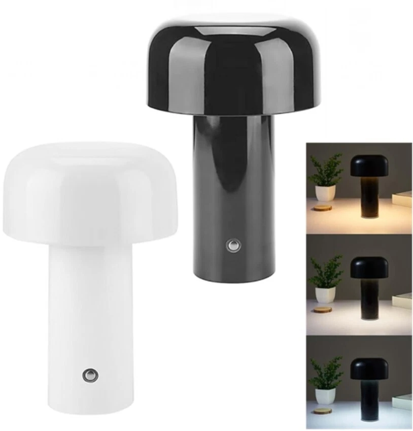 Lampada da Tavolo LED 1.3W Design Fungo Ricaricabile Dimmerabile da Interno IP20 - Immagine 1 di 1