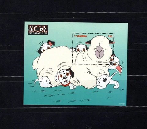 Gambia Disney 1904 101 Dalmatians VF MNH S/S A2 Cover