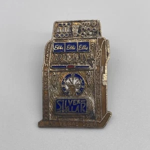 Vintage BPOE Las Vegas Nevada Silver Dollar Slot Machine Elks Lodge Lapel Pin - Picture 1 of 4