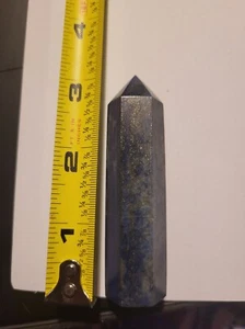 ~ Beautiful Lapis Lazuli Obelisk Point Stone Wicca Pagan 3" - Picture 1 of 3