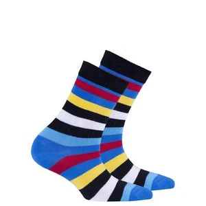 Kids Blue Rainbow Stripe Socks - Picture 1 of 7