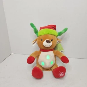 Cuddle Barn Christmas Plush Boppers Reindeer Animated Musical Sleigh Ride - Picture 1 of 9