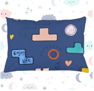 Almohada para niños pequeños con funda de almohada, ropa de cama de algodón orgánico suave 13X18 - Imagen 1 de 10
