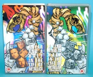 VHS METALLICA A YEAR AND A HALF IN THE LIFE OF... PART 1 & 2 PAL 1992 POLYGRA... - Picture 1 of 5