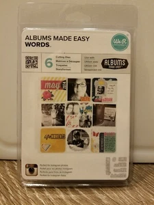 We R Memory Keepers 6 Cutting Dies Words Albums Made Easy - Picture 1 of 2