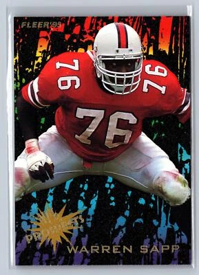 1995 Fleer #14 Warren Sapp NFL Prospects - Image 1 of 2